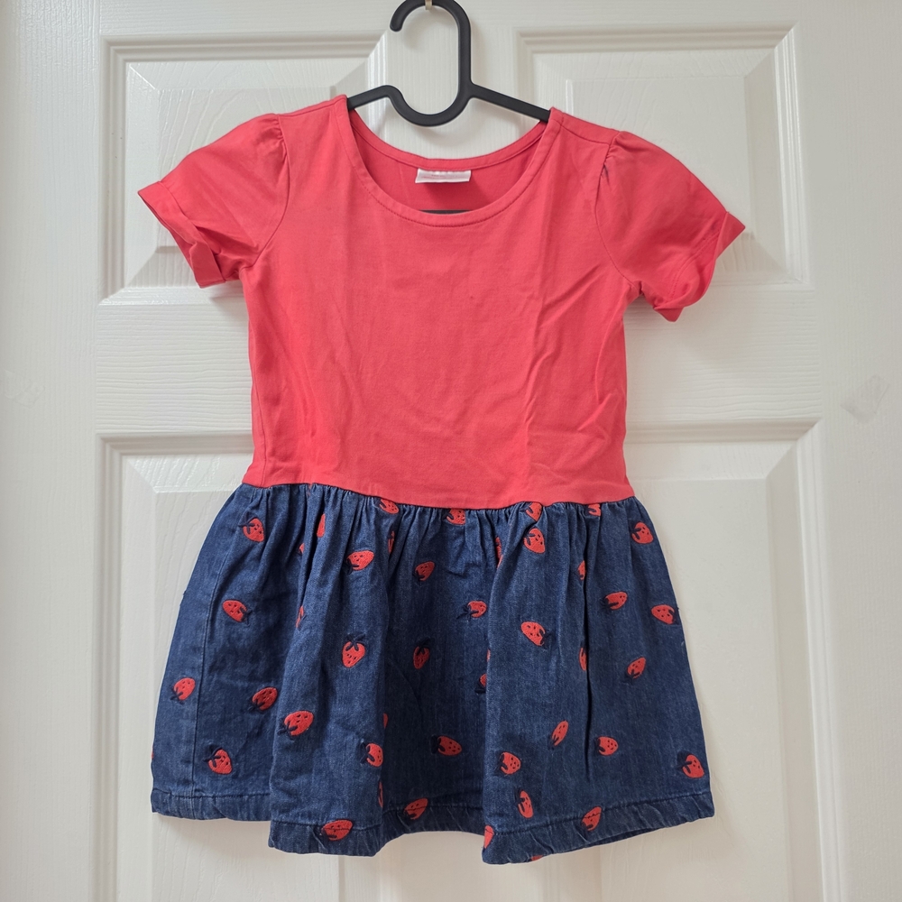 Hanna Andersson Red and Blue Strawberry Dress